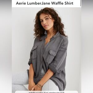Women's Aerie Lumberjane Waffle Shirt